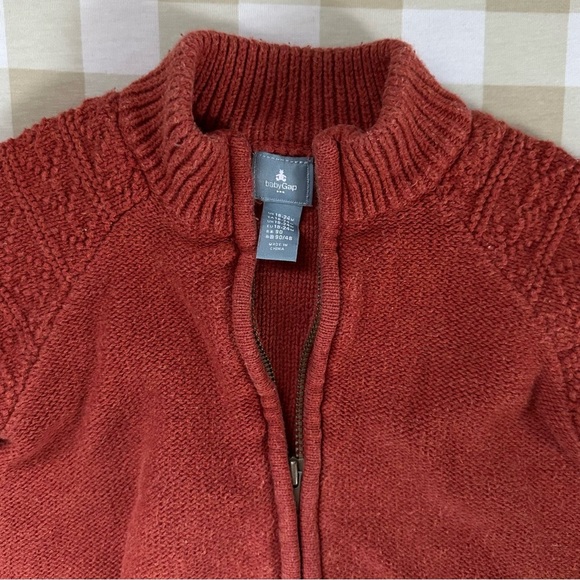 GAP Baby Burnt Orange Knitted Fall Sweater Girls 18-24 Months - Picture 2 of 5